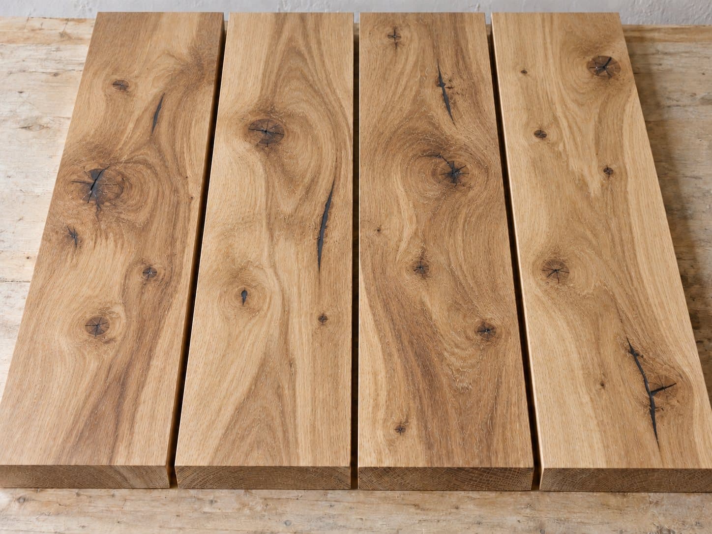 Rustic oak boards
