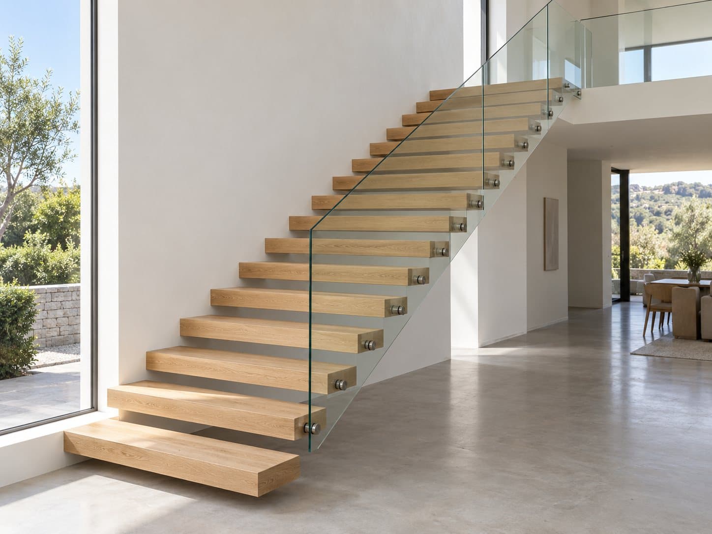 Prime treads glass balustrade