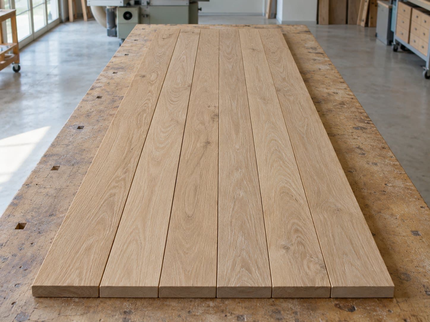 Boards laid out for glue up