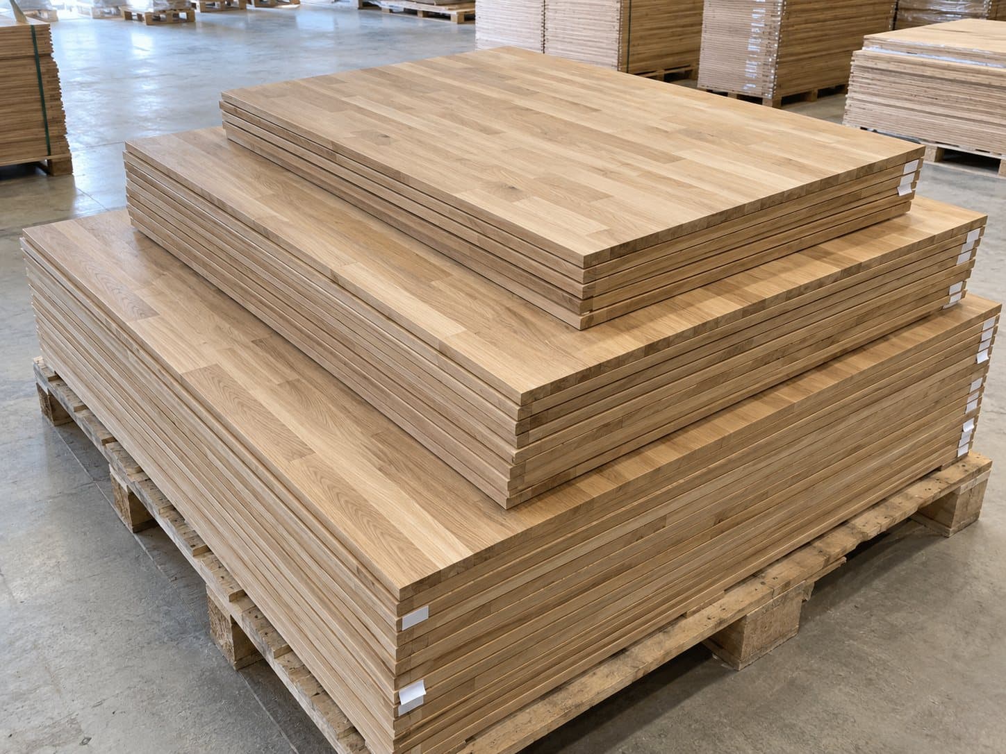 Cut panels on pallet